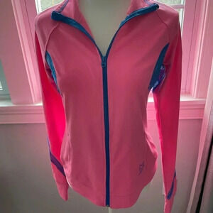 Gh Sports Pink And Blue Zip Up Workout Jacket